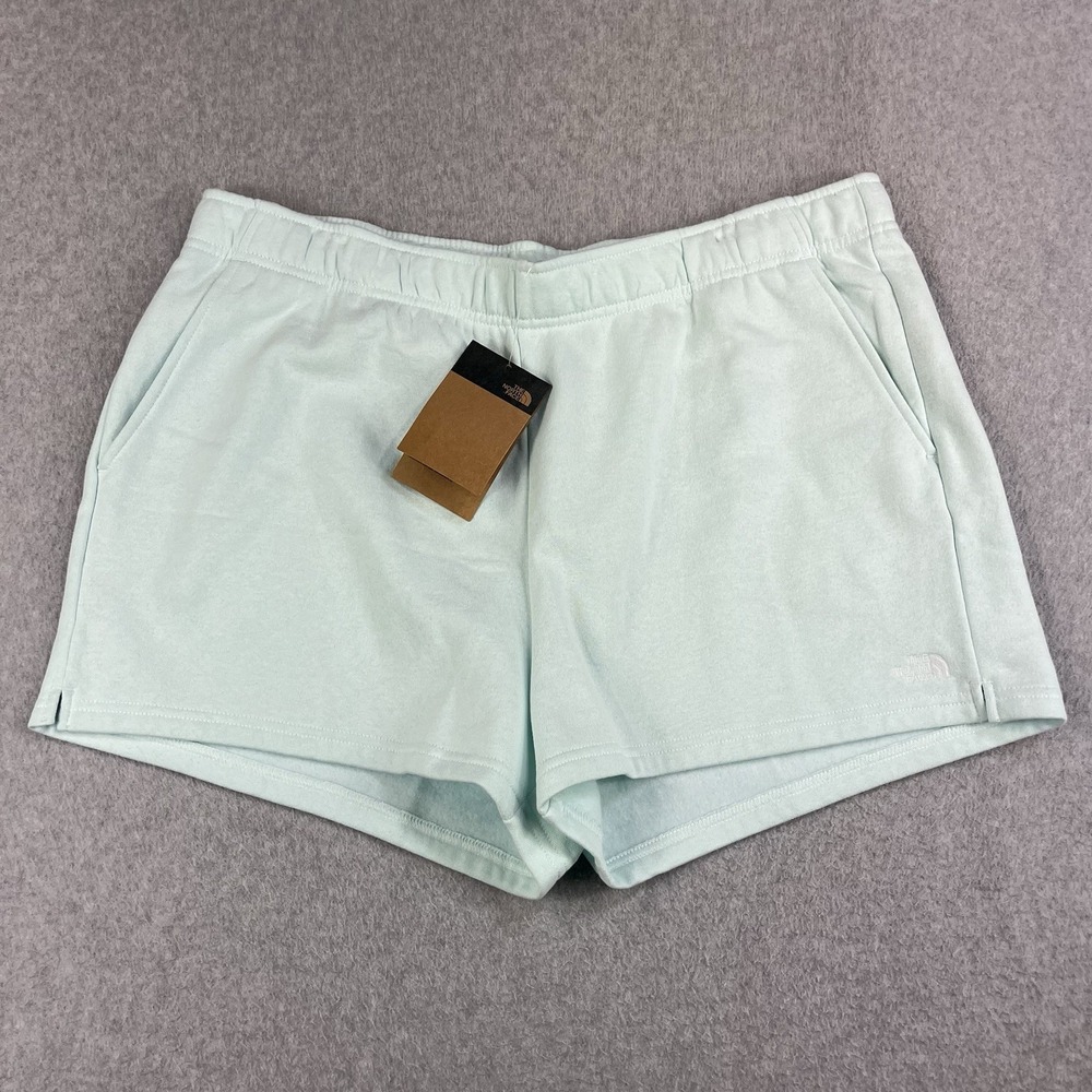 North Face Half Dome Fleece Shorts Womens XXL Standard Fit White Active Gym